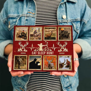 Personalized Deer Hunting Gift, Custom Hunting Photo Collage, Deer Hunter Gift, Hunting Gift for Dad, Hunter Wall Art