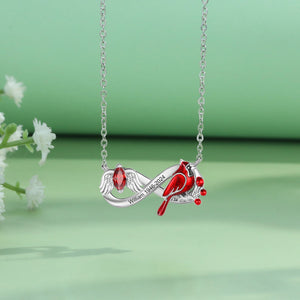 Cardinals Appear When Angels Are Near Memorial Infinite Personalized Necklace