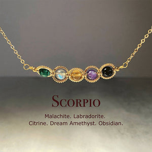 Zodiac Necklace Natural Astrology Jewelry Gift