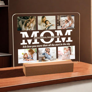 Personalized Photo LED Acrylic Plaque Night Light Gift for Mom