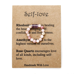 Healing crystals,Beaded elastic ring