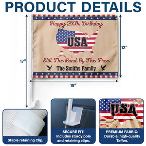 Still The Land Of The Free - Personalized Car Flag