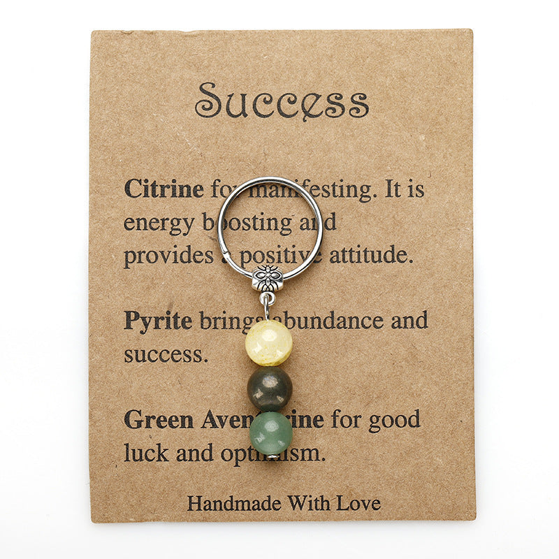 Crystal keychain,Healing crystals,Sad, A new beginning,Love yourself, Good luck with that,Success,Crystal gift