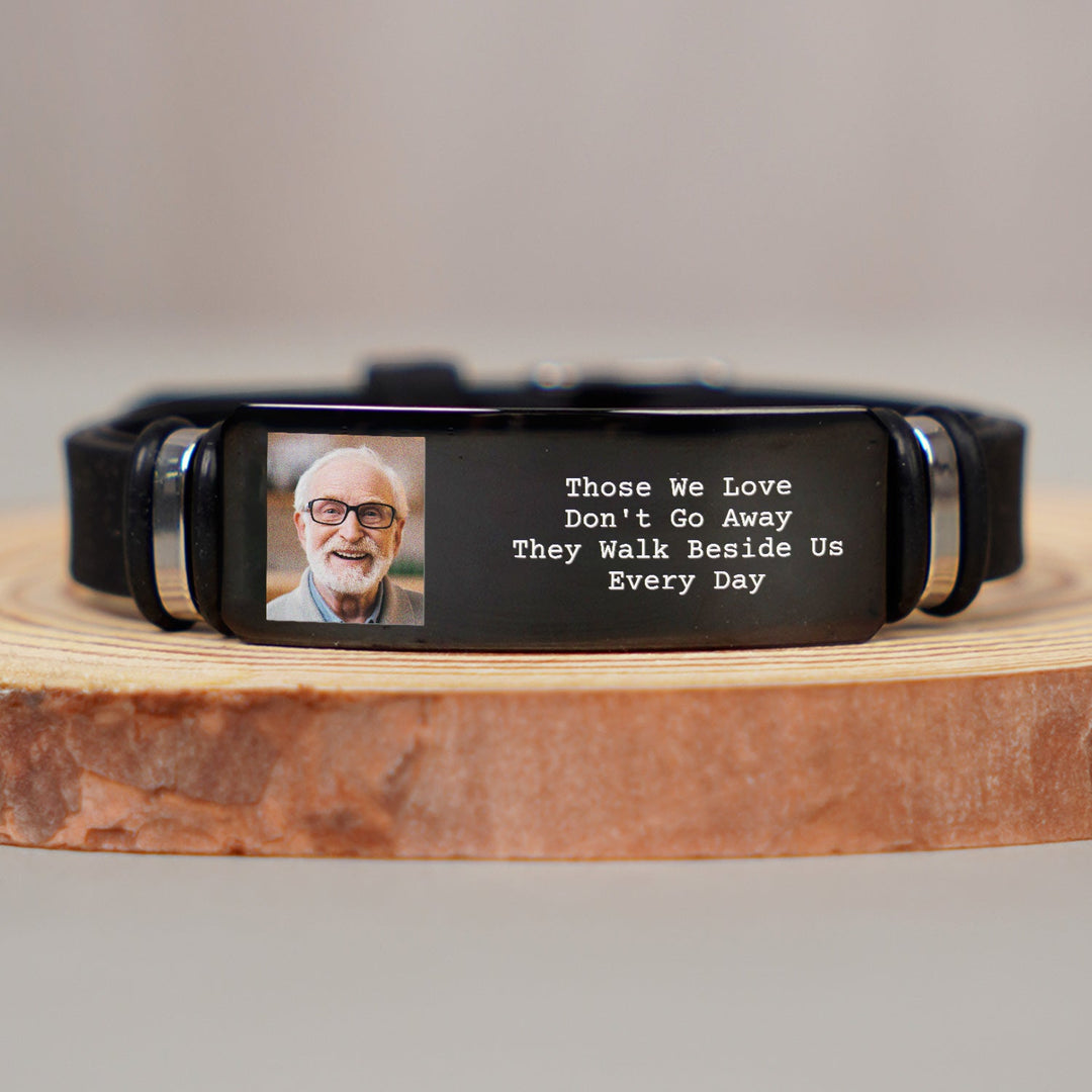 I Will Carry You With Me Until I See You Again - Custom Photo Bracelet, Sympathy Gift