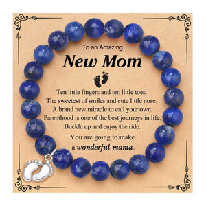 Hand Woven Bracelet With Gift Card, Healing Crystal Bracelet Mother's Day Gift