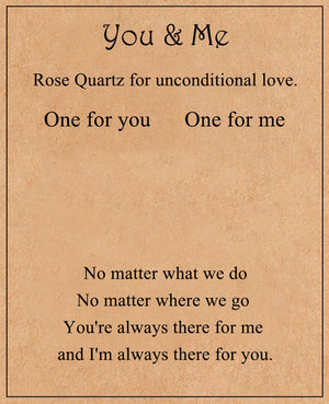 Rose Quartz For Unconditional Love Personalized Crystal Keyring Gift Set