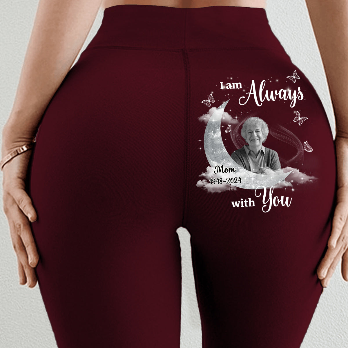 A Big Piece Of My Heart Lives In Heaven Personalized Leggings