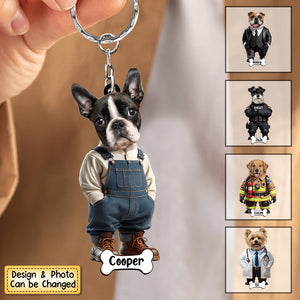 Personalized Photo Cute Dog Cat Acrylic Keychain Gift For Dog Lovers Cat Lovers