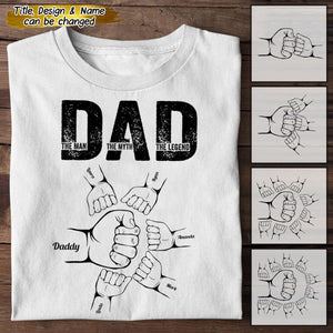 Dad The Man The Myth The Legend - Personalized T shirt Gift For Father, Grandpa