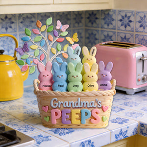 Personalized Grandma Bunny Easter Custom Shaped Acrylic Plaque