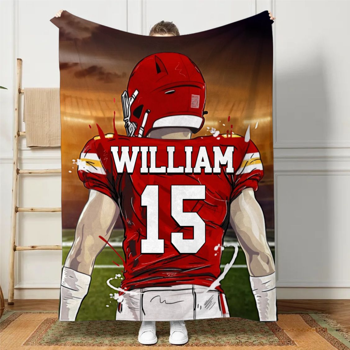 Favorite American Football Player - Personalized Blanket Gifts for Football Player