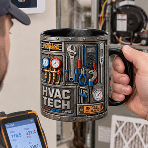 Personalized HVAC Coffee Mug – Custom Gift For Heating & Cooling Technicians