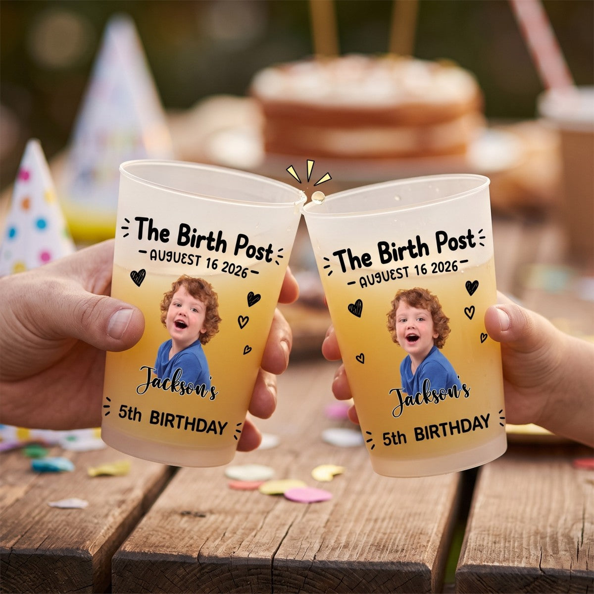 The Birth Post Birthday - Personalized Frosted Cups