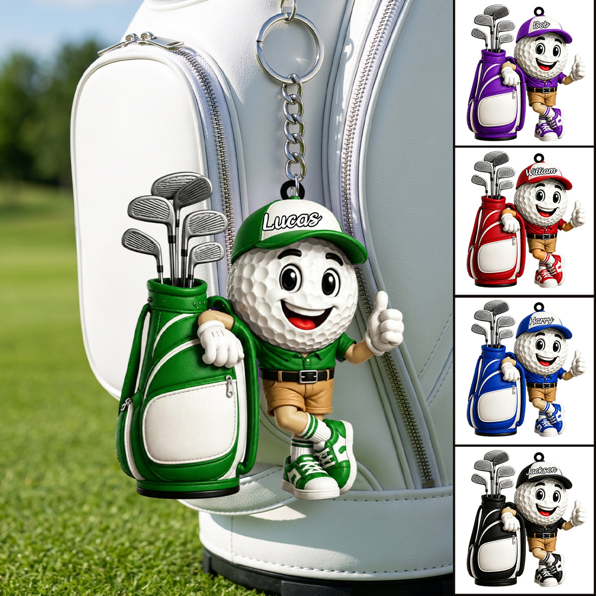 Golf Player Keychain  – Personalized Gift For Golf Lovers