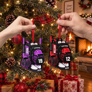 Personalized Baseball Gear Bag Christmas Ornament 2026 – Custom Name, Number & Team Acrylic Keepsake | Gift For Players & Coaches