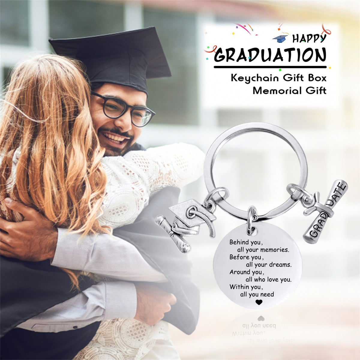 Personalized Graduate 2025 Diploma keychain Graduation Gift