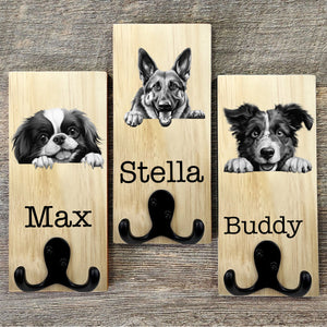 Personalised Dog Lead Hook Hanger, Dog Gift, Pet Presant