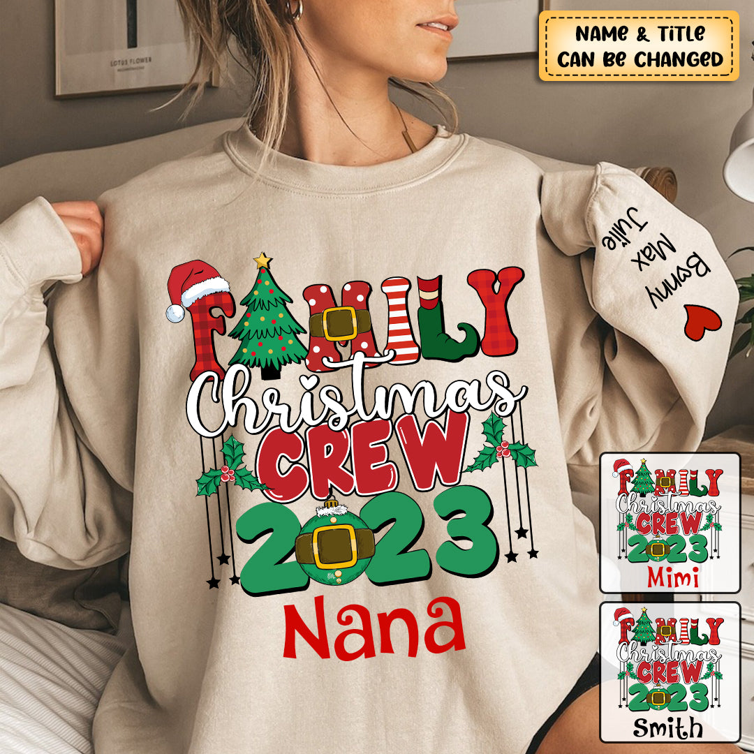 Personalized Family Christmas Crew 2023 Sweatshirt