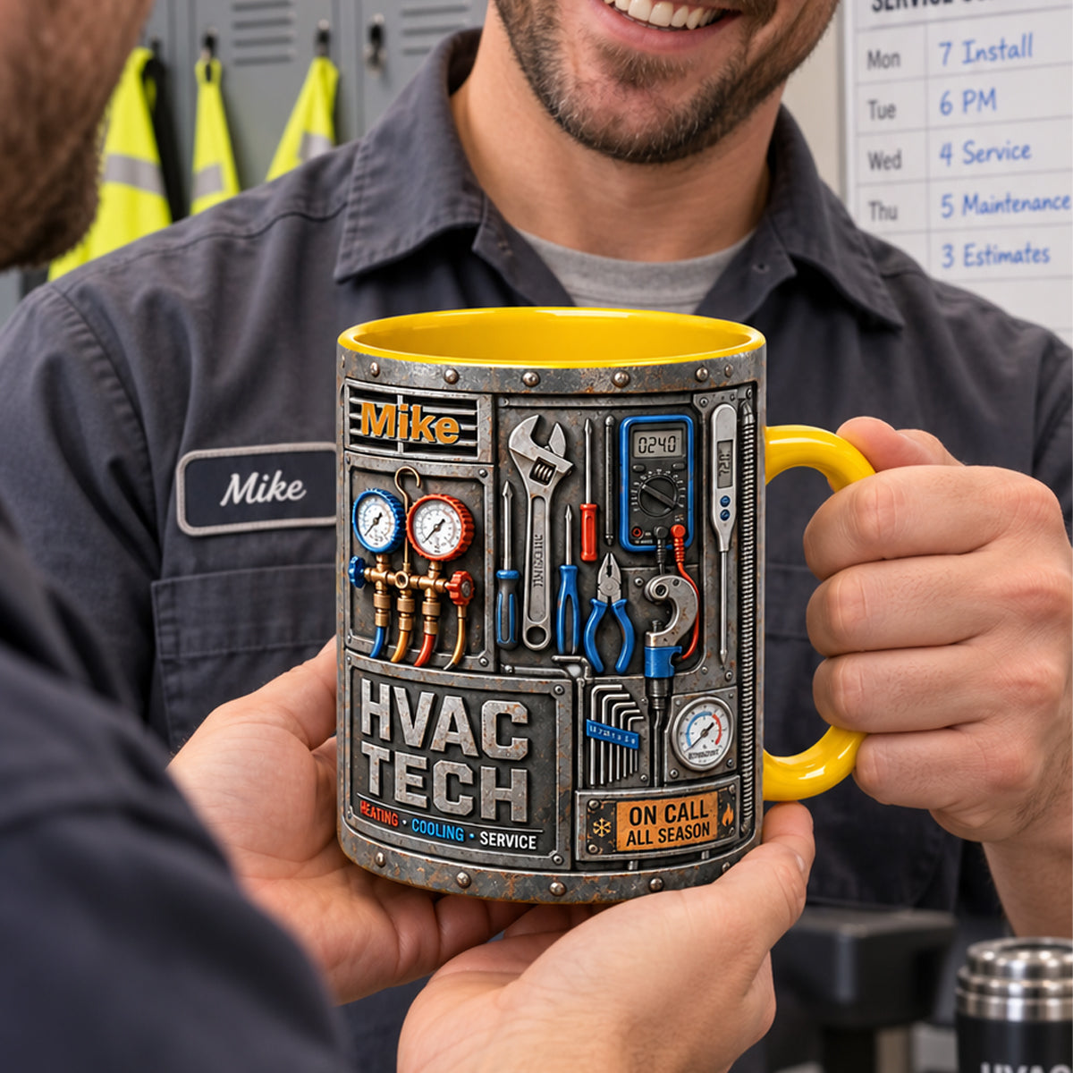 Personalized HVAC Coffee Mug – Custom Gift For Heating & Cooling Technicians