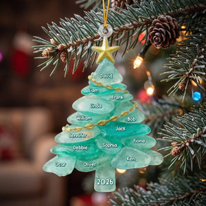 Sea Glass Tree – Personalized Acrylic Ornament