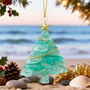Sea Glass Tree – Personalized Acrylic Ornament