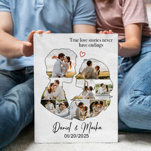 Personalized Couples Canvas Art, Gift For Husband Wife, Couples Wall Art For Bedroom, Wedding Engagement Gift For Couple