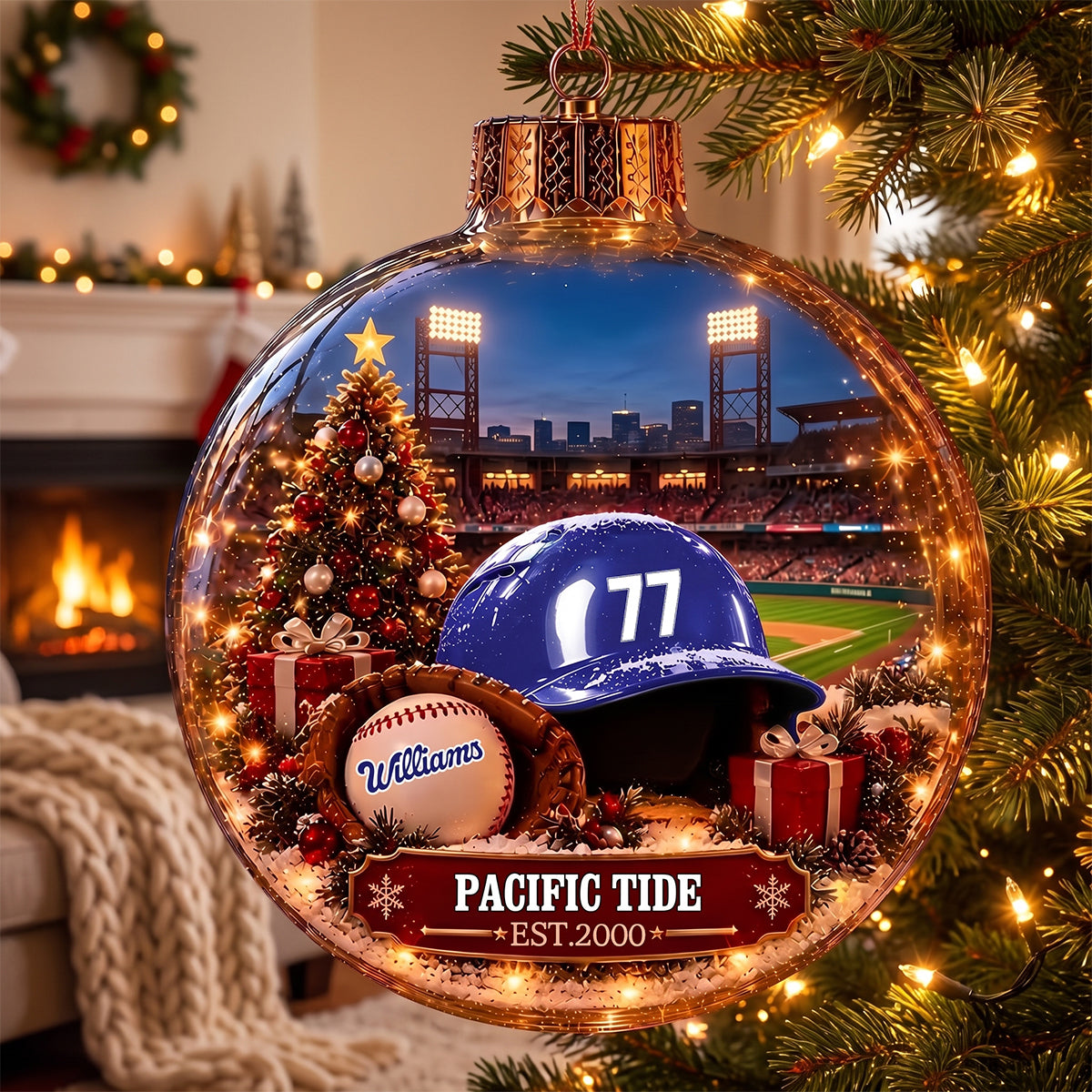 Bring the Ballpark Home —Baseball Christmas Ornament