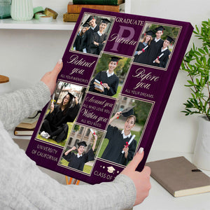 Personalized Graduation Photo Canvas Poster, Custom Senior Photo Wall Art, Graduation Gift For Him Her