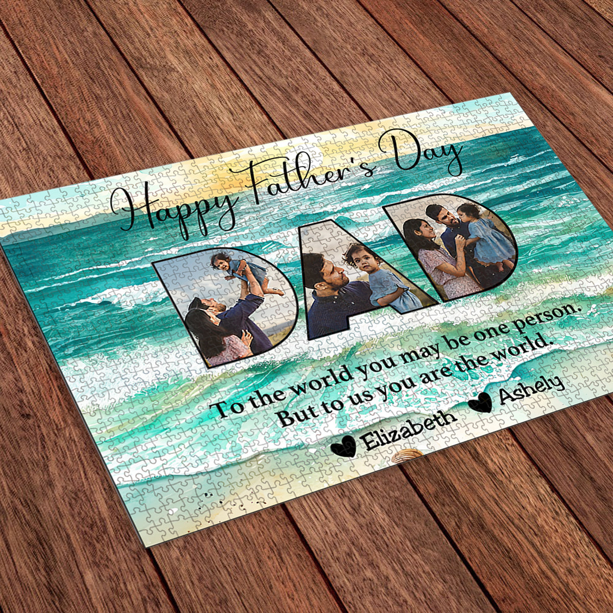Father - To Me You Are The World - Personalized Puzzles