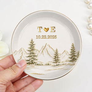 Our Love Adventure, Ceramic Jewelry Dish, Gift For Couples