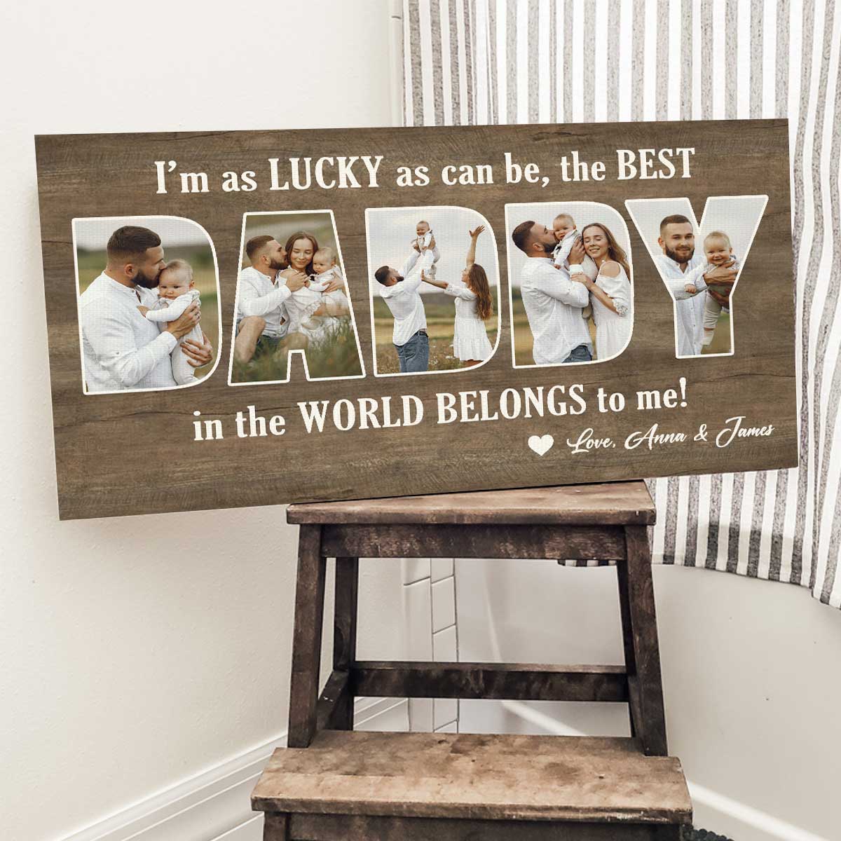Discover Personalized First Father’s Day Gift From Baby,Custom Daddy Photo Poster