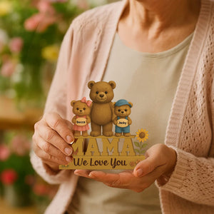 Mama I Love You, Personalized Mother's Day Gift, Custom Shaped Acrylic Plaque