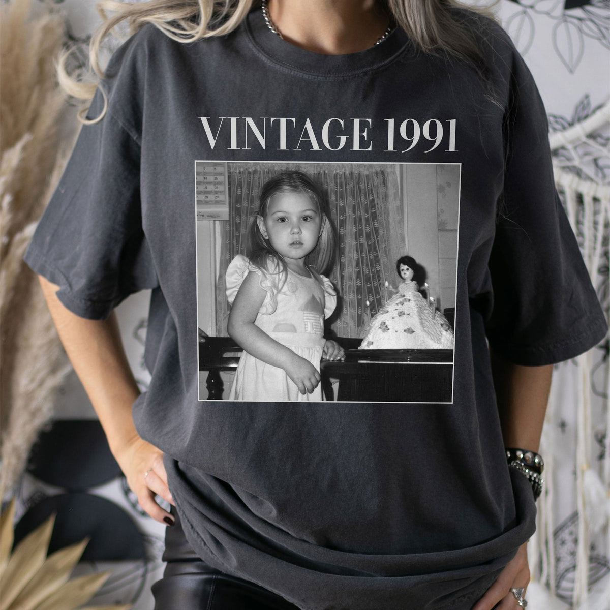 Custom Vintage Photo And Year T-shirt - Personalized Comfort Tee