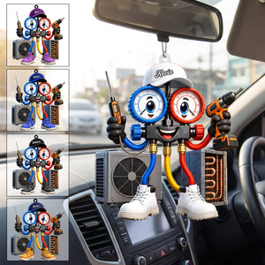 HVAC Manifold Gauge Mascot Hanging Ornament – Personalized Gift For Heating & Cooling Professionals