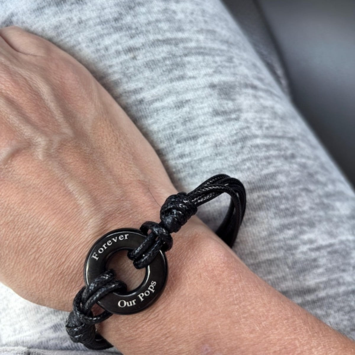 Personalized Memorial Ashes Urn Eternity Circle Bracelet