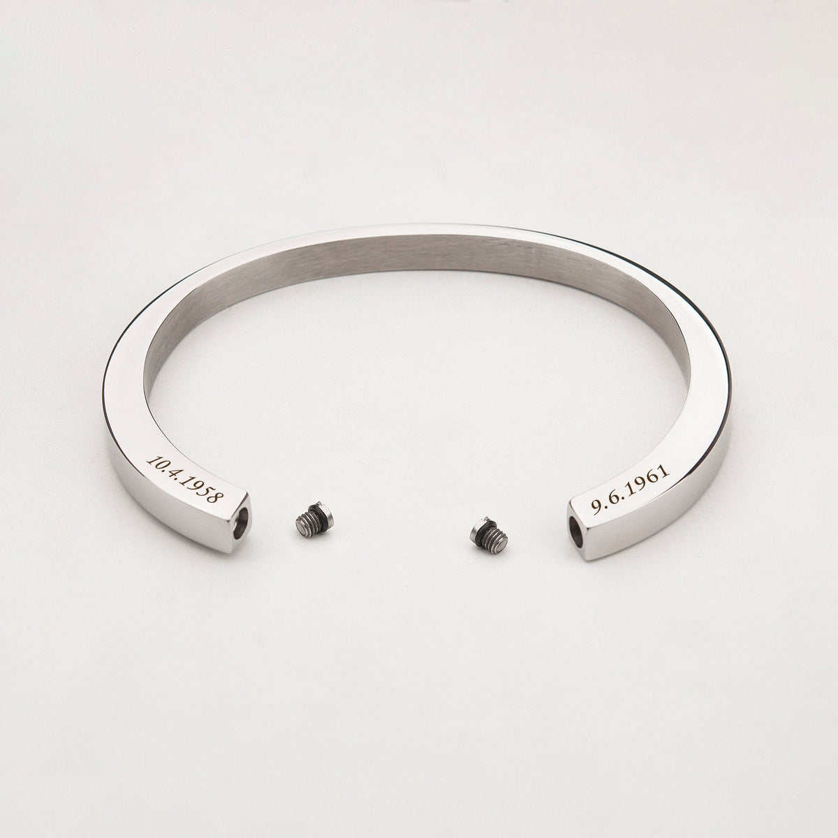 Personalized Double Chamber Memorial Ashes  Bracelet