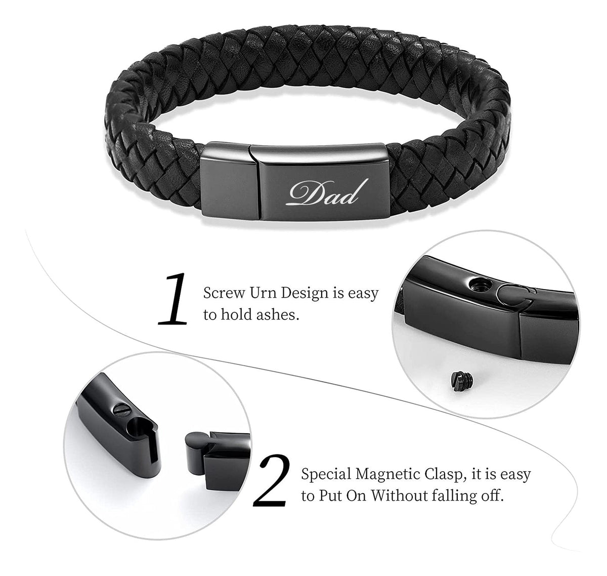 Personalized Urn Memorial Bracelet