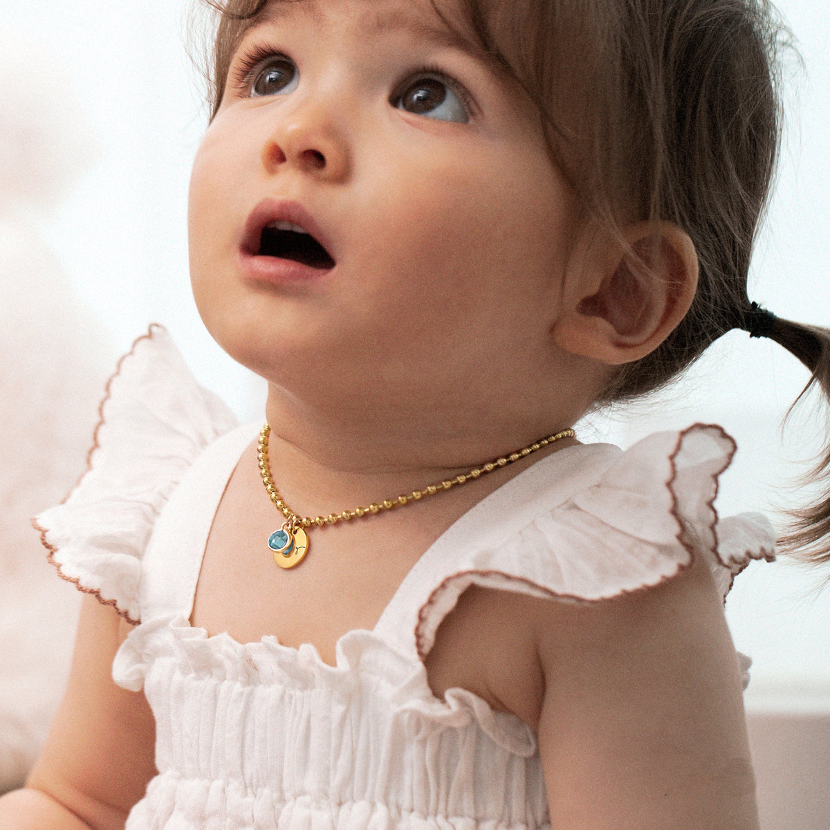 Personalized Baby/Kids Birthstone Necklace