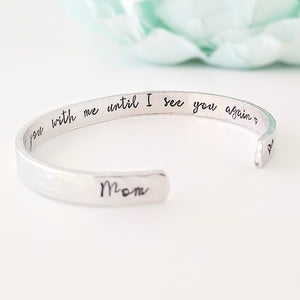 I will carry you bracelet, Personalized Bracelet for Loss of Loved One