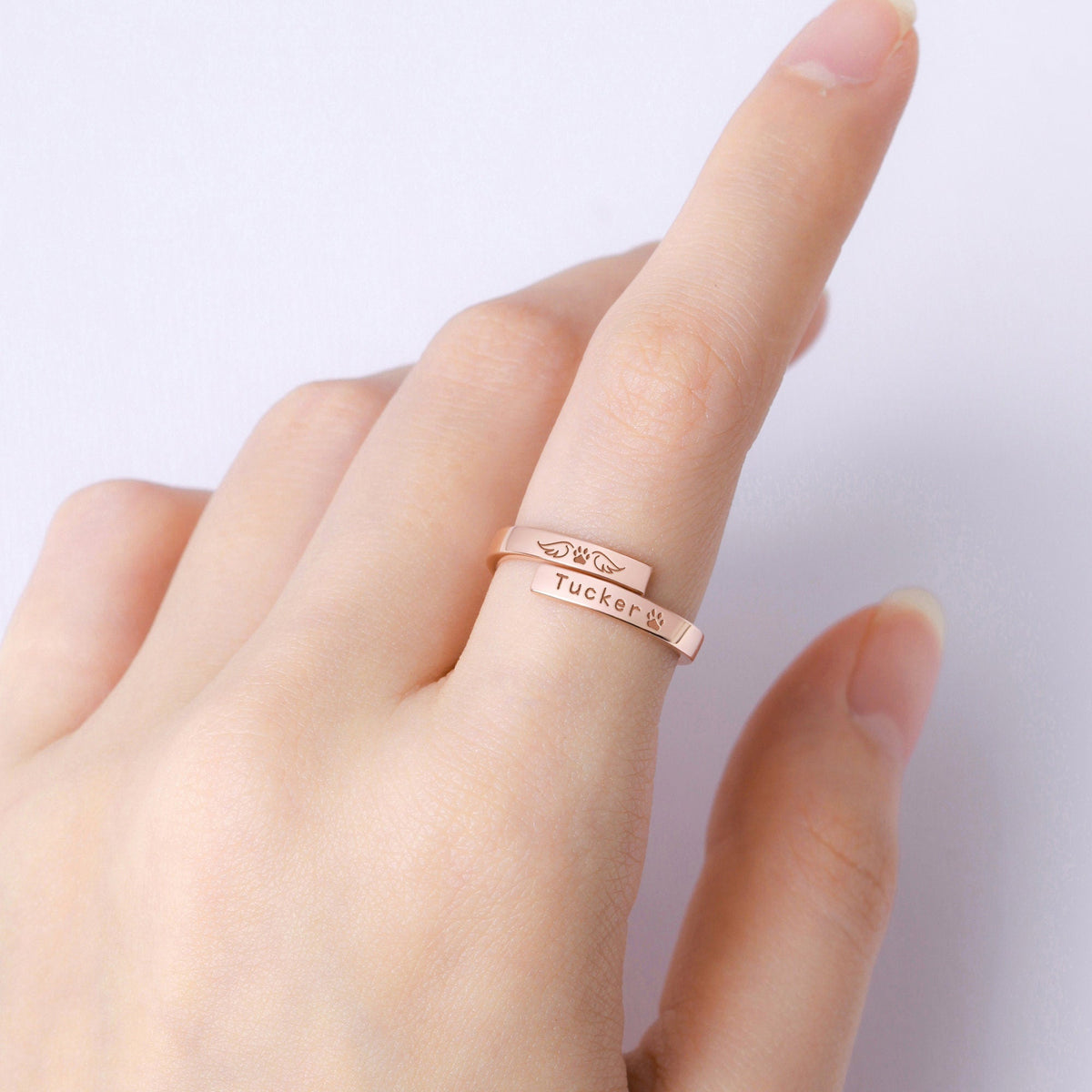 Personalized Pet Name Ring Loss of Pet Gift