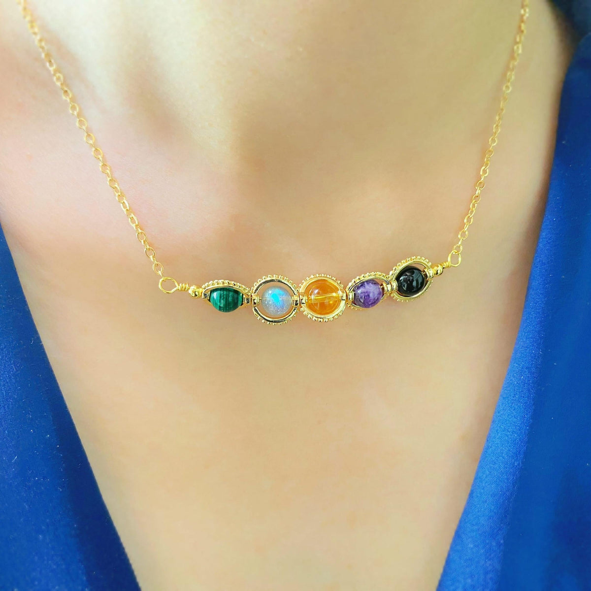 Zodiac Necklace Natural Astrology Jewelry Gift