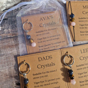 Personalised Card Crystal Gift For Him/Her, Crystal Keyring, Crystal Bracelet