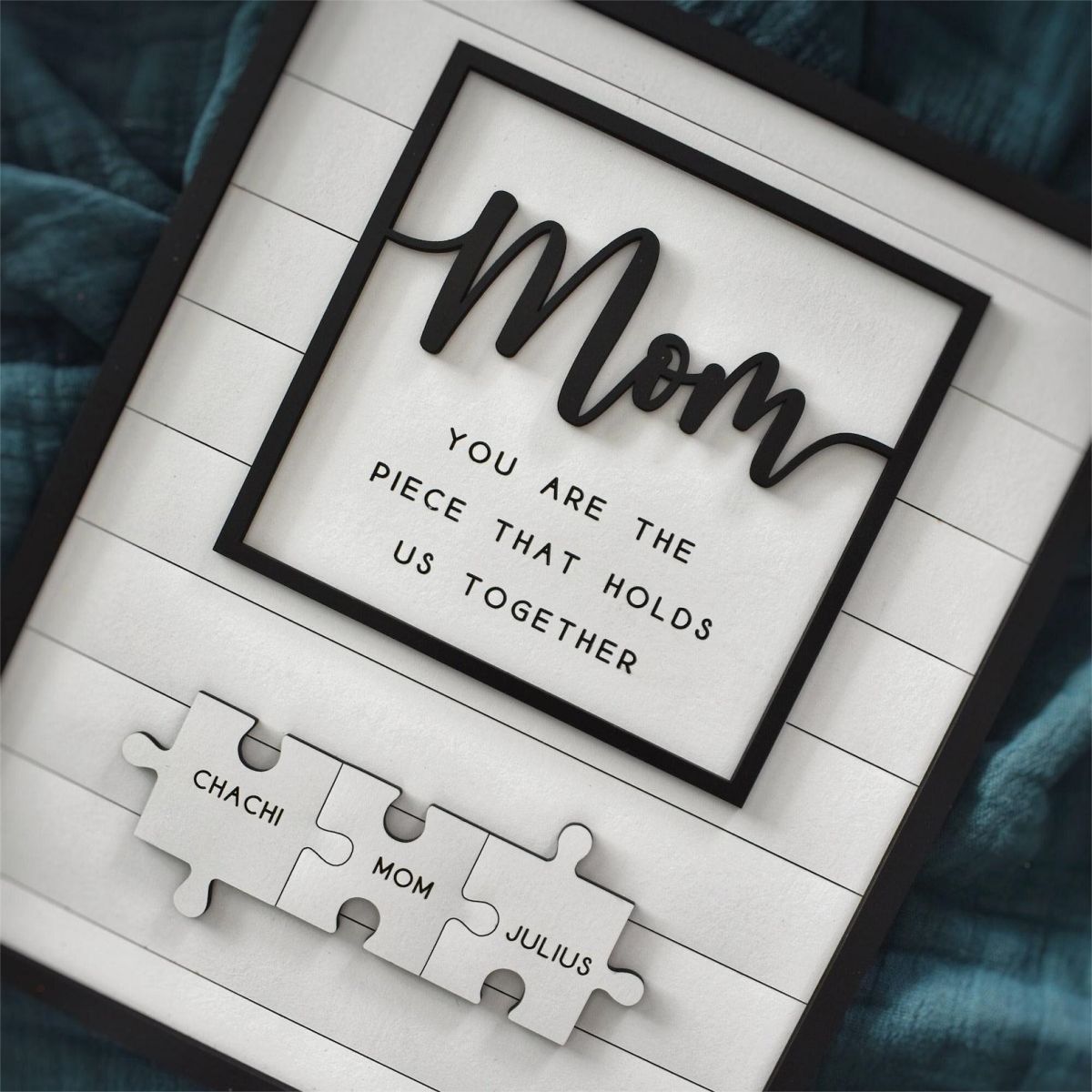 You are the Piece That Holds Us Together-Personalized Puzzle Plaque