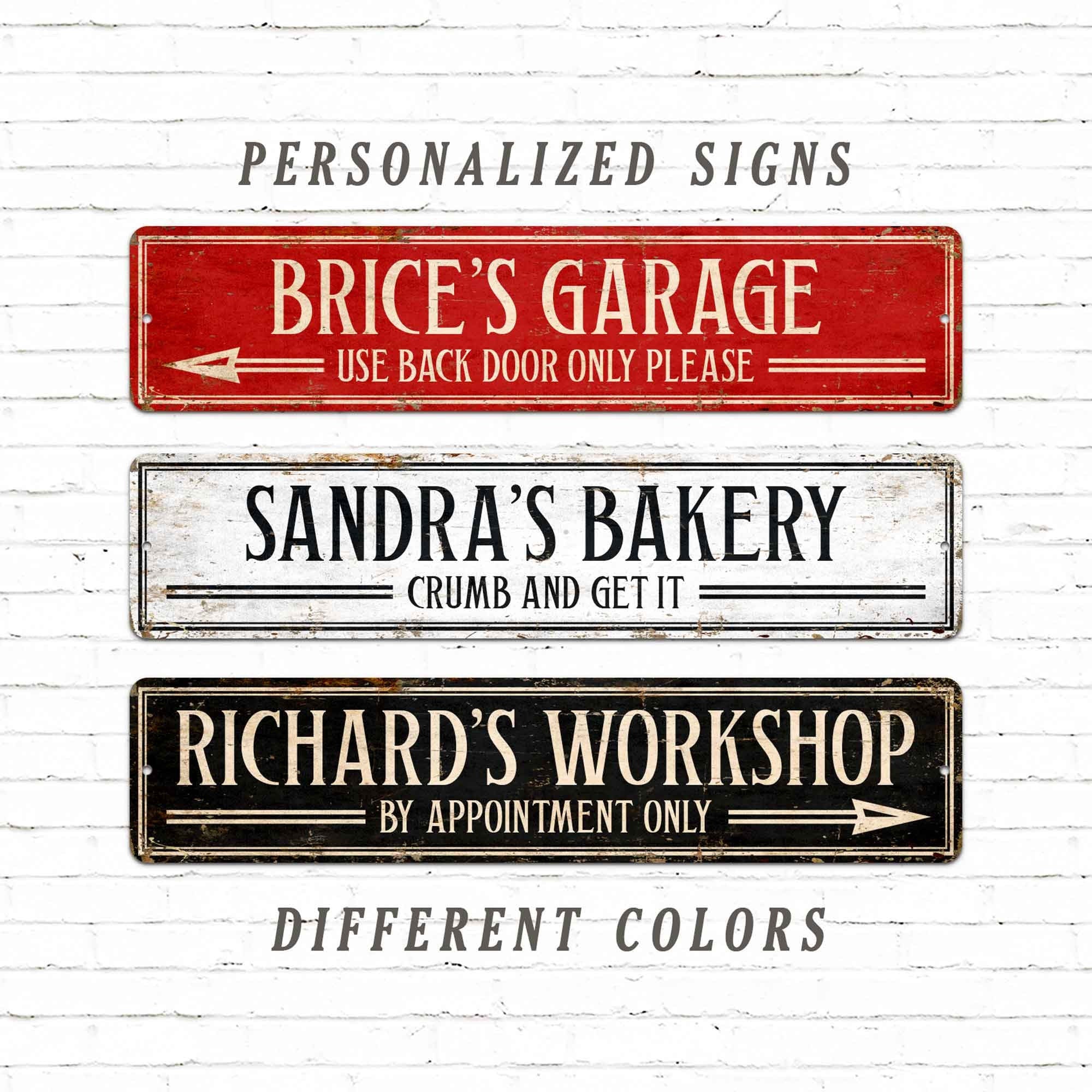 Custom Text Sign, Personalized Metal Sign