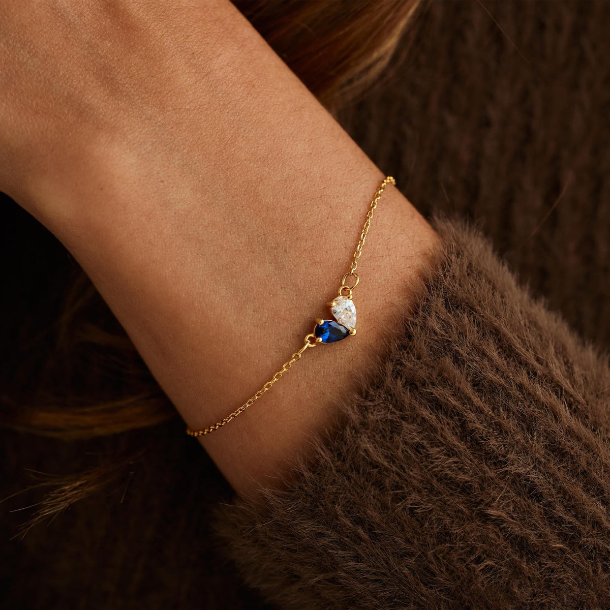 Custom Heart Birthstone Bracelet, 2 Birthstone Bracelet, Mothers Gift,Birthday Gift for Her