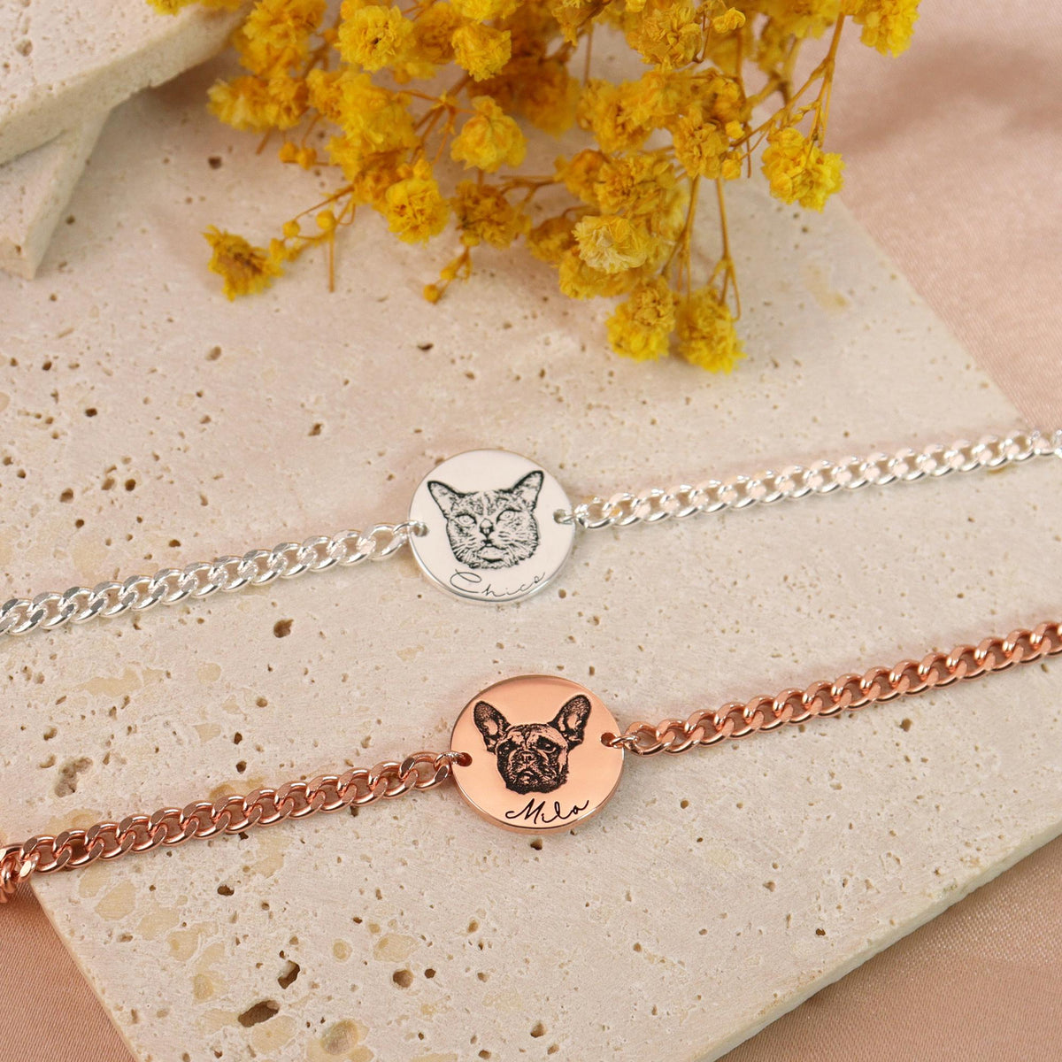 Personalized Pet Portrait Bracelet Gift for Pet Lover