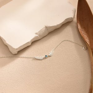 Personalized Guardian Angel Birthstone Bracelet