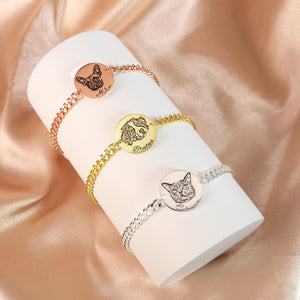 Personalized Pet Portrait Bracelet Gift for Pet Lover