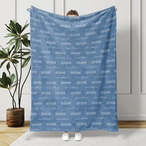 Custom Baby Blanket with Name, Personalized Name Blanket, Newborn Hospital Blanket, Custom Baby Gift, Baby Name Swaddle