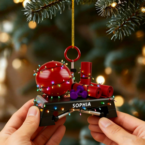 Personalized Fitness Ornament Yoga and Workout Gift for Exercise Lover